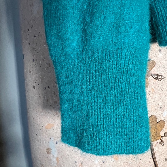 EUC ANTONIO MELANI 100% cashmere green sweater size XL - Picture 5 of 7